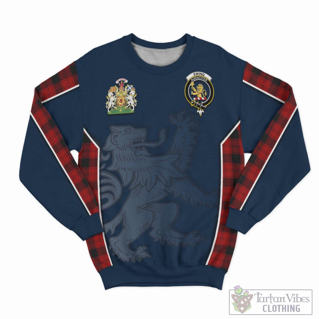 Tartan Vibes Clothing Ewing Tartan Sweater with Family Crest and Lion Rampant Vibes Sport Style