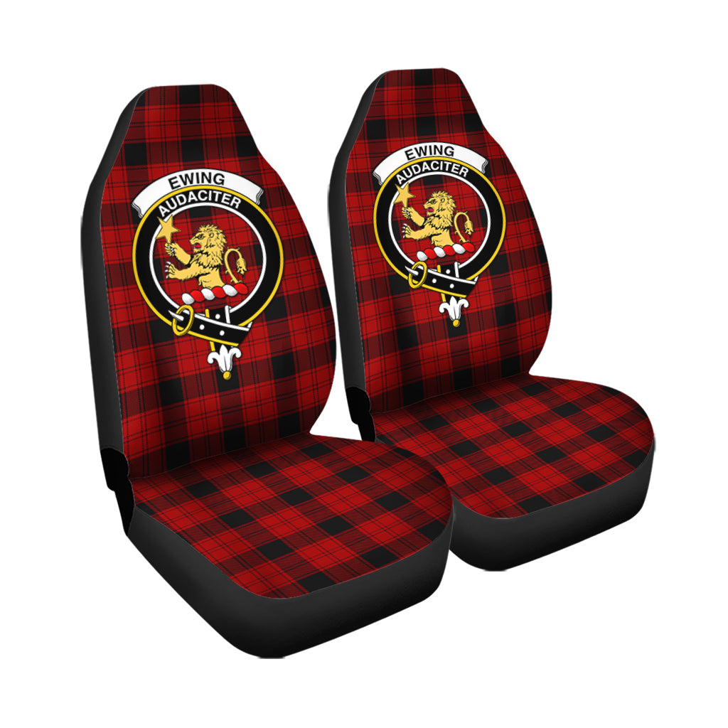 Ewing Tartan Car Seat Cover with Family Crest - Tartanvibesclothing