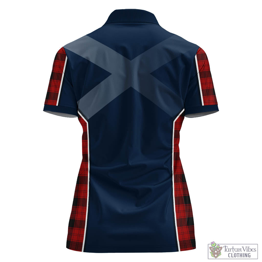 Ewing Tartan Women's Polo Shirt with Family Crest and Lion Rampant Vibes Sport Style - Tartan Vibes Clothing