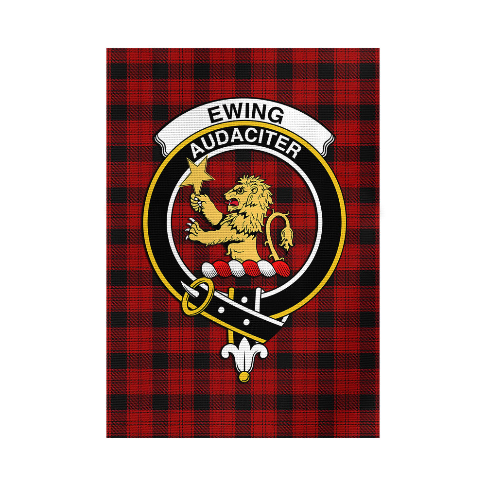 Ewing Tartan Flag with Family Crest - Tartan Vibes Clothing