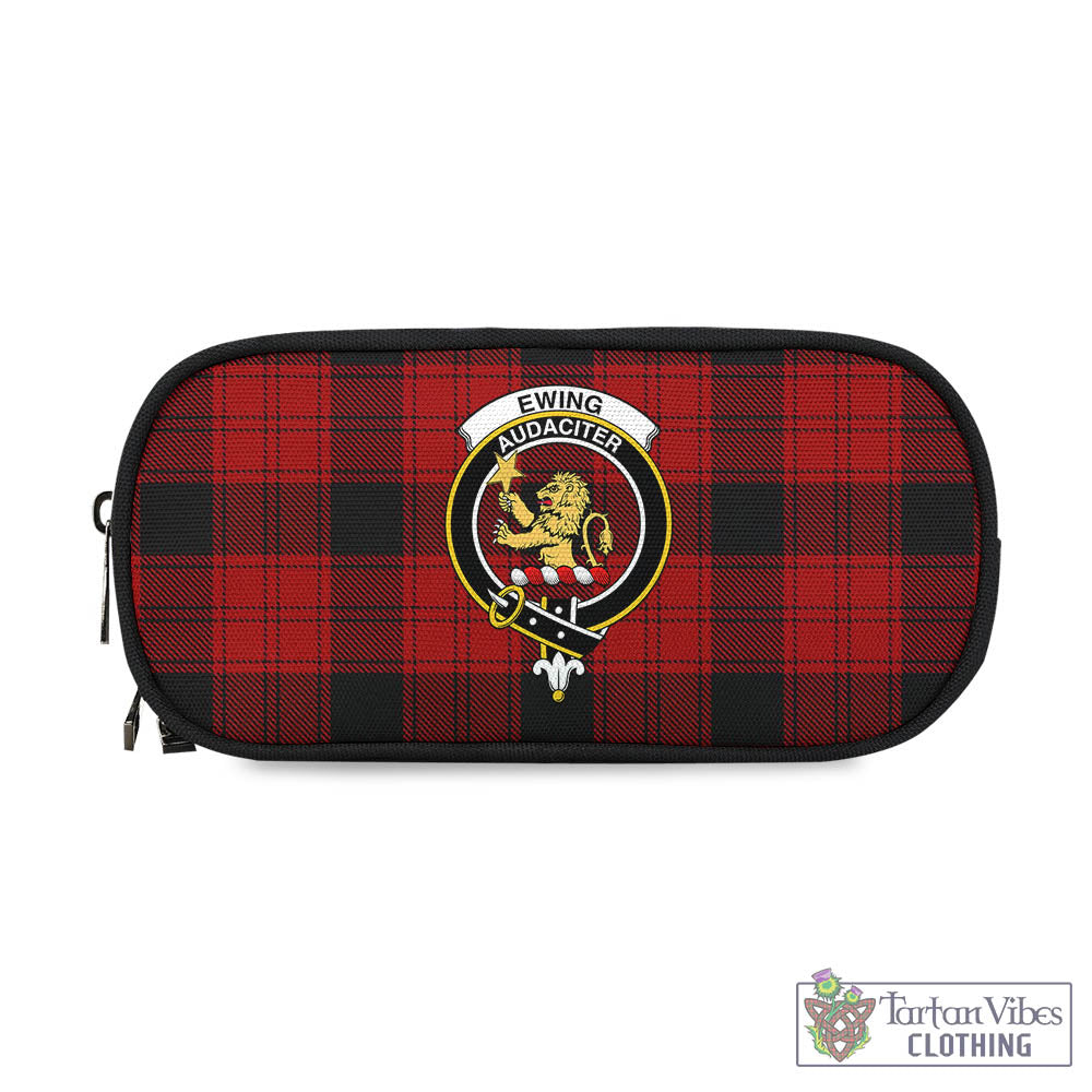 Tartan Vibes Clothing Ewing Tartan Pen and Pencil Case with Family Crest