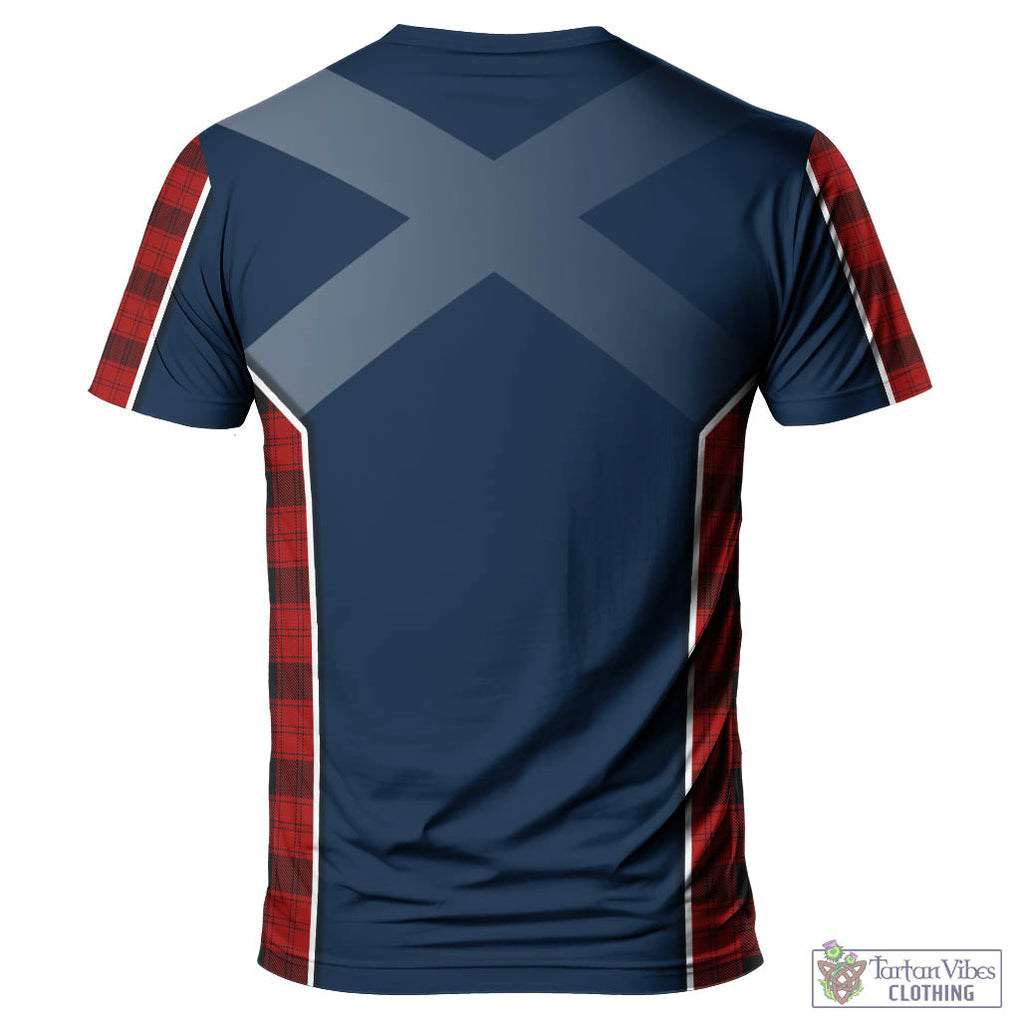 Tartan Vibes Clothing Ewing Tartan T-Shirt with Family Crest and Scottish Thistle Vibes Sport Style