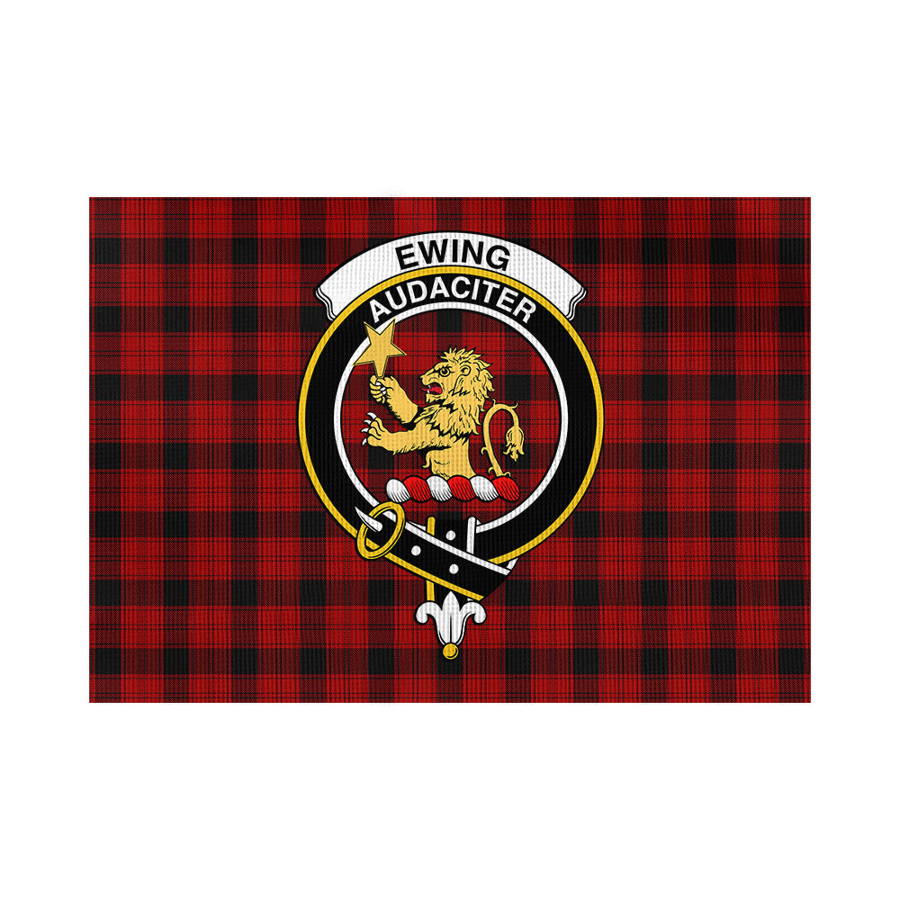 Ewing Tartan Flag with Family Crest - Tartan Vibes Clothing