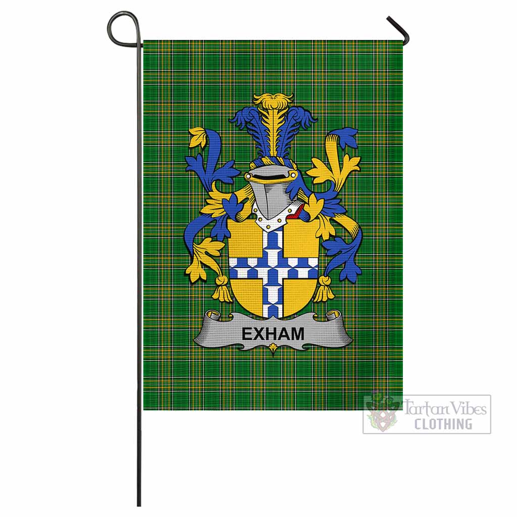 Tartan Vibes Clothing Exham Irish Clan Flag with Coat of Arms