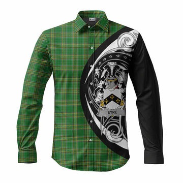 Eyre Irish Clan Long Sleeve Button Shirt Celtic Circle Style Men's Shirt S - Tartan Vibes Clothing