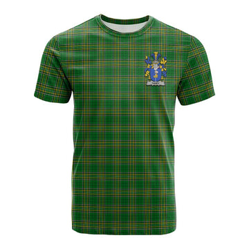 Fahey Irish Clan Tartan Cotton T-shirt with Coat of Arms