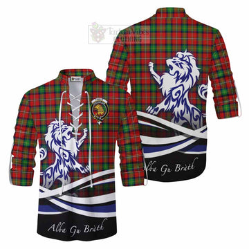 Fairlie Tartan Ghillie Kilt Shirt with Alba Gu Brath Regal Lion Emblem