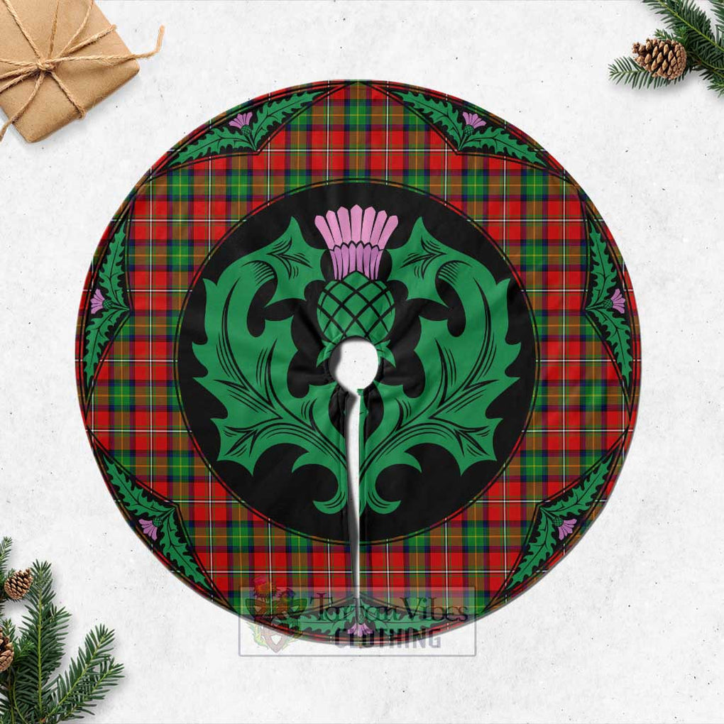 Tartan Vibes Clothing Fairlie Tartan Christmas Tree Skirt Scottish Thistle Style