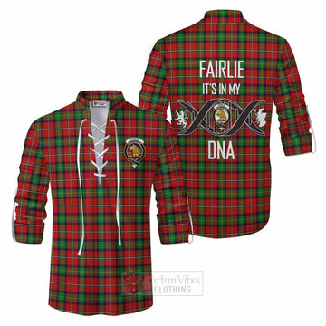 Fairlie Tartan Ghillie Kilt Shirt with Family Crest DNA In Me Style