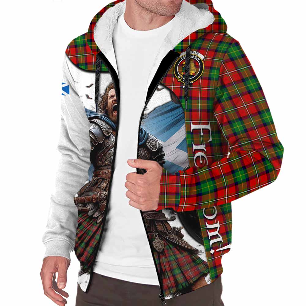 Tartan Vibes Clothing Fairlie Crest Tartan Sherpa Hoodie Inspired by the Freedom of Scottish Warrior