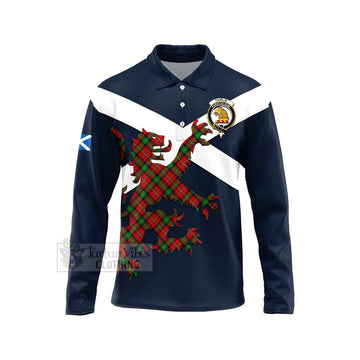 Fairlie Tartan Lion Rampant Long Sleeve Polo Shirt  Proudly Display Your Heritage with Alba Gu Brath and Clan Name