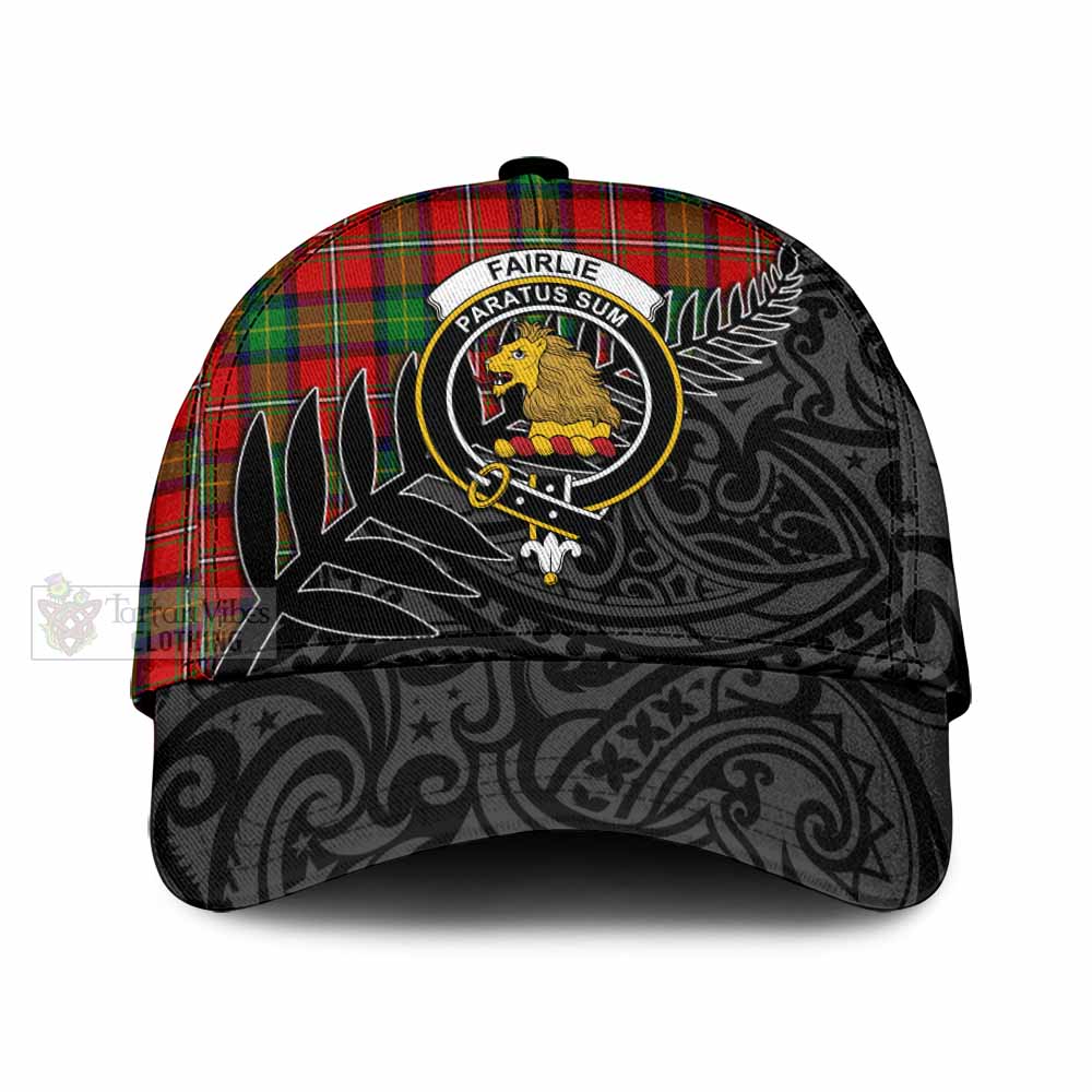 Tartan Vibes Clothing Fairlie Tartan Classic Cap with New Zealand Silver Fern Half Style