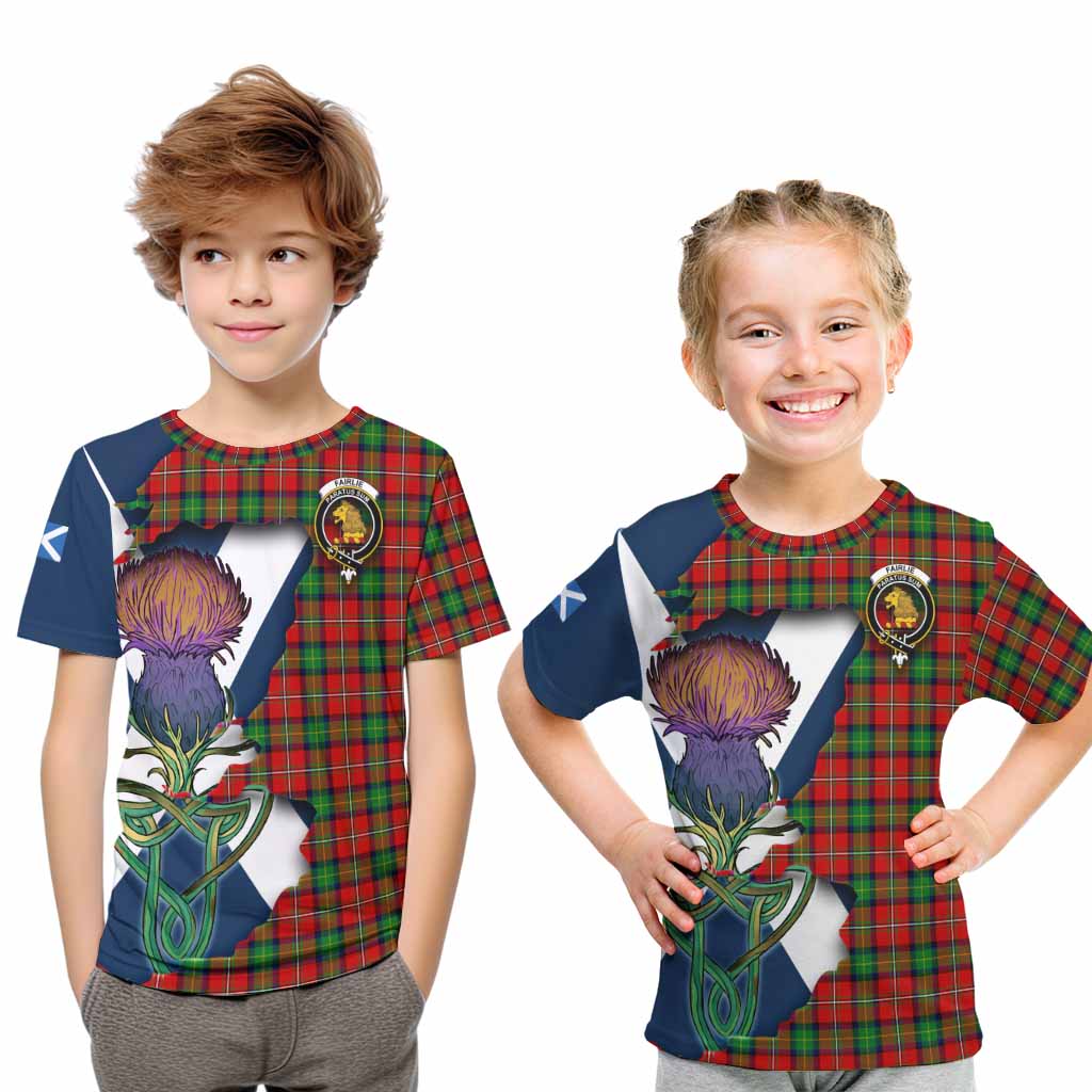 Fairlie Tartan Family Crest Kid T-Shirt Scottish Thistle Celtic Inspired Youth XL Size14 - Tartan Vibes Clothing