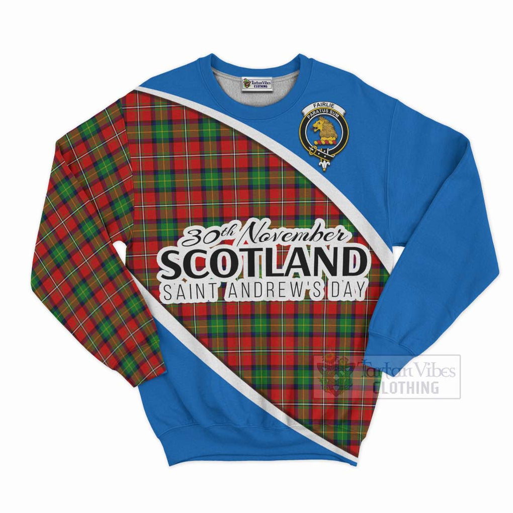 Tartan Vibes Clothing Fairlie Family Crest Tartan Sweatshirt Celebrate Saint Andrew's Day in Style