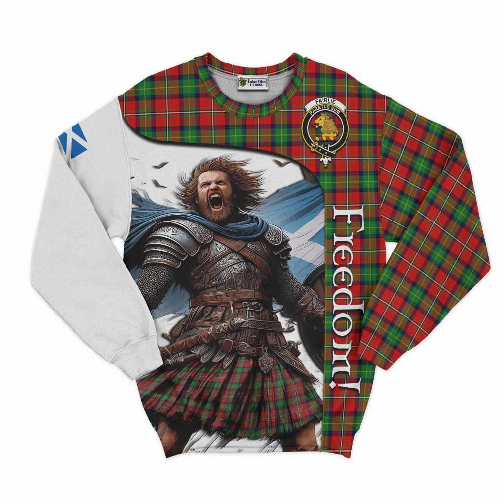 Tartan Vibes Clothing Fairlie Crest Tartan Sweatshirt Inspired by the Freedom of Scottish Warrior