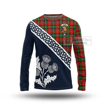 Fairlie Tartan Long Sleeve T-Shirt Featuring Thistle and Scotland Map