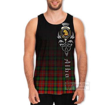 Fairlie Tartan Men's Tank Top Featuring Alba Gu Brath Family Crest Celtic Inspired