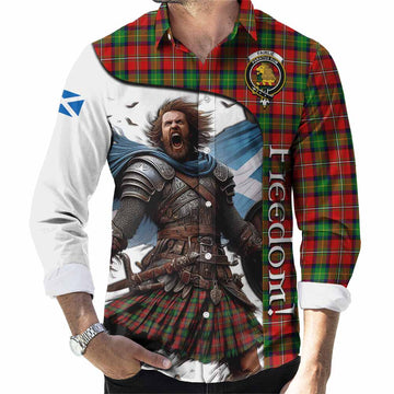 Fairlie Crest Tartan Long Sleeve Button Shirt Inspired by the Freedom of Scottish Warrior