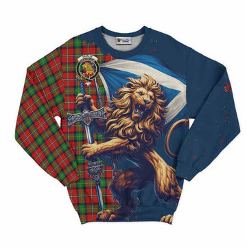 Fairlie Tartan Family Crest Sweatshirt with Scottish Majestic Lion