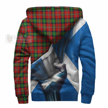 Fairlie Tartan Sherpa Hoodie with Family Crest Scotland Patriotic Style