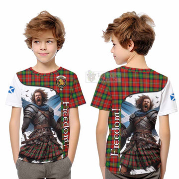 Fairlie Crest Tartan Kid T-Shirt Inspired by the Freedom of Scottish Warrior