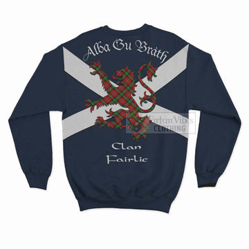 Fairlie Tartan Lion Rampant Sweatshirt  Proudly Display Your Heritage with Alba Gu Brath and Clan Name