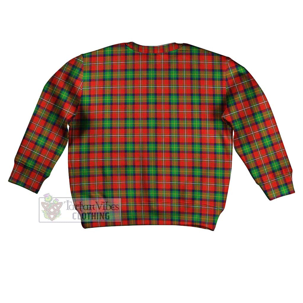 Tartan Vibes Clothing Fairlie Tartan Kid Ugly Sweater with Family Crest