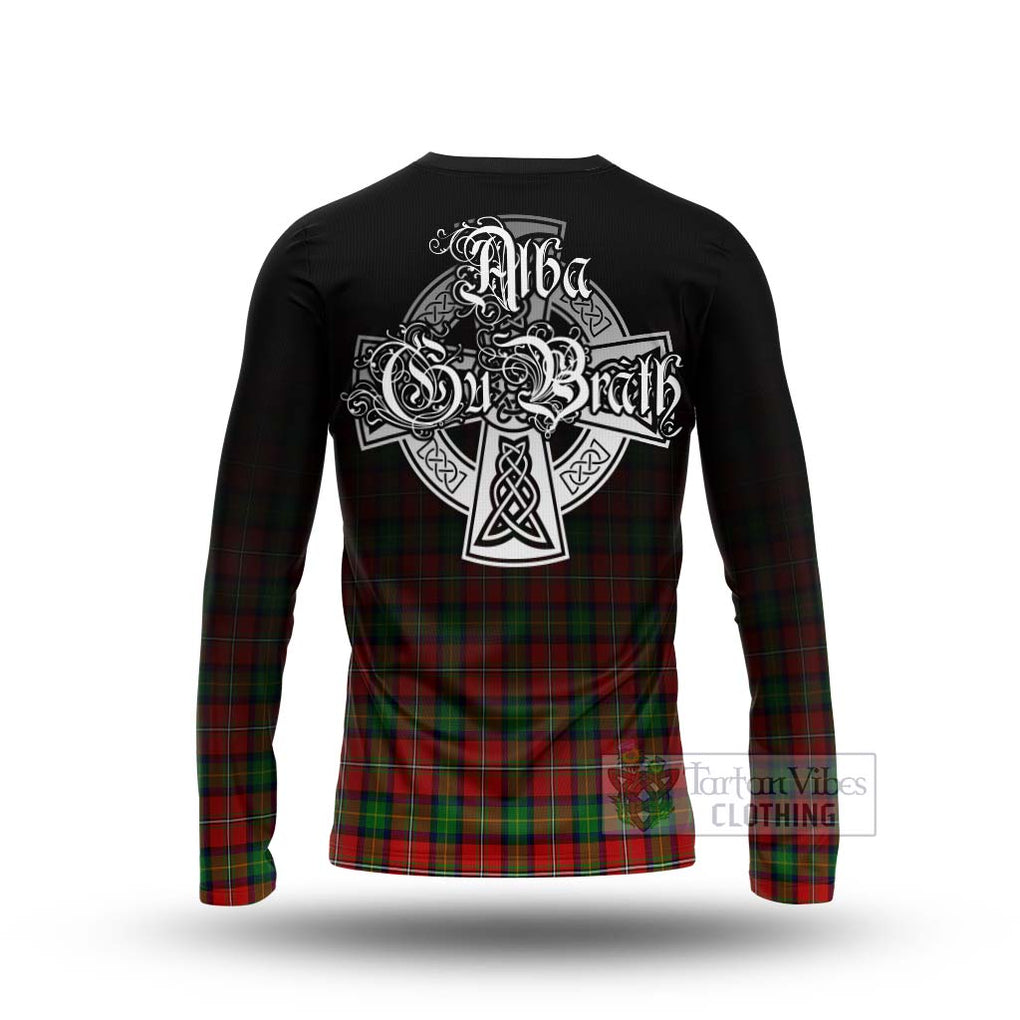 Tartan Vibes Clothing Fairlie Tartan Long Sleeve T-Shirt Featuring Alba Gu Brath Family Crest Celtic Inspired