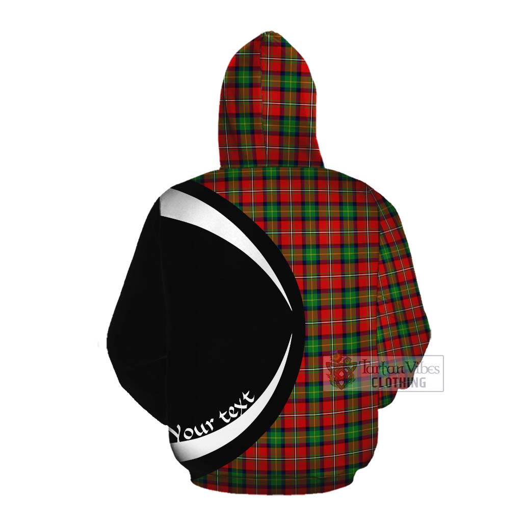 Tartan Vibes Clothing Fairlie Tartan Cotton Hoodie with Family Crest Circle Style