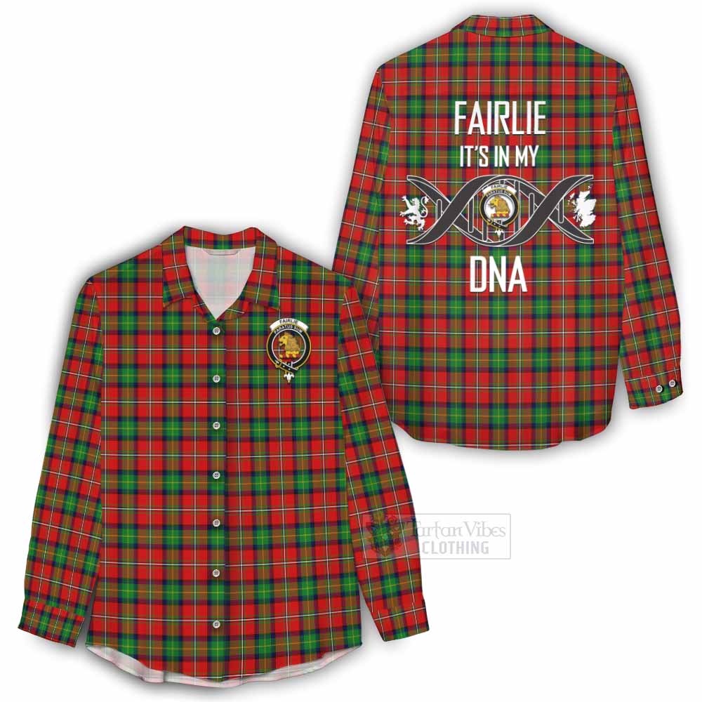 Tartan Vibes Clothing Fairlie Tartan Women's Casual Shirt with Family Crest DNA In Me Style