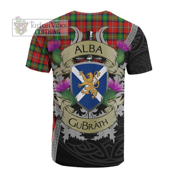Fairlie Tartan Family Crest Cotton T-shirt Lion Rampant Royal Thistle Shield Celtic Inspired - Tartan Vibes Clothing