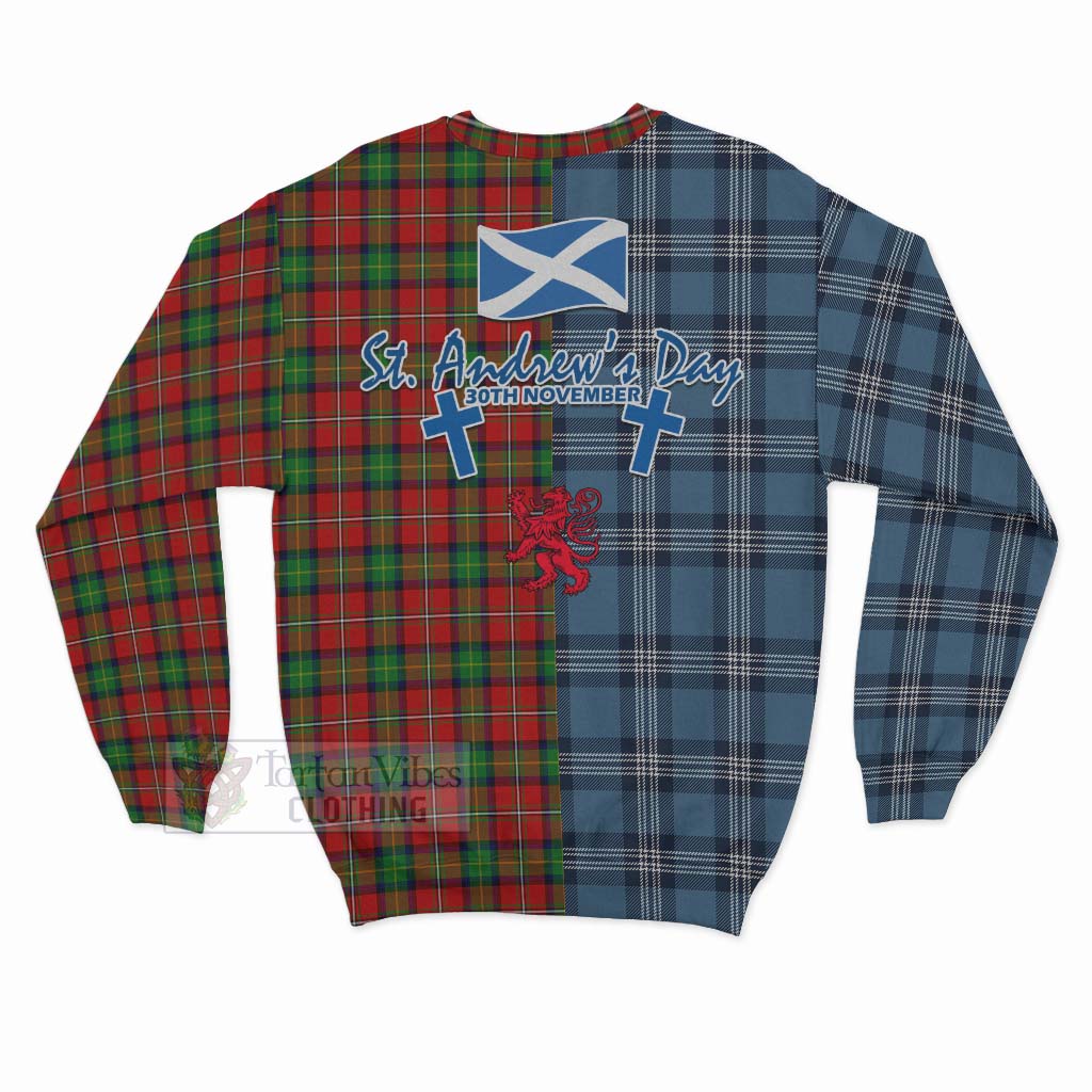 Tartan Vibes Clothing Fairlie Tartan Sweatshirt Happy St. Andrew's Day Half Tartan Style