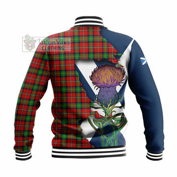 Fairlie Tartan Family Crest Baseball Jacket Scottish Thistle Celtic Inspired - Tartan Vibes Clothing