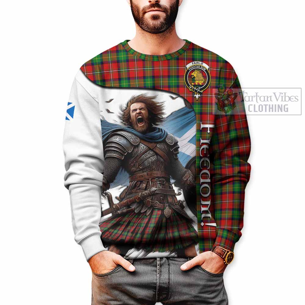 Tartan Vibes Clothing Fairlie Crest Tartan Sweatshirt Inspired by the Freedom of Scottish Warrior