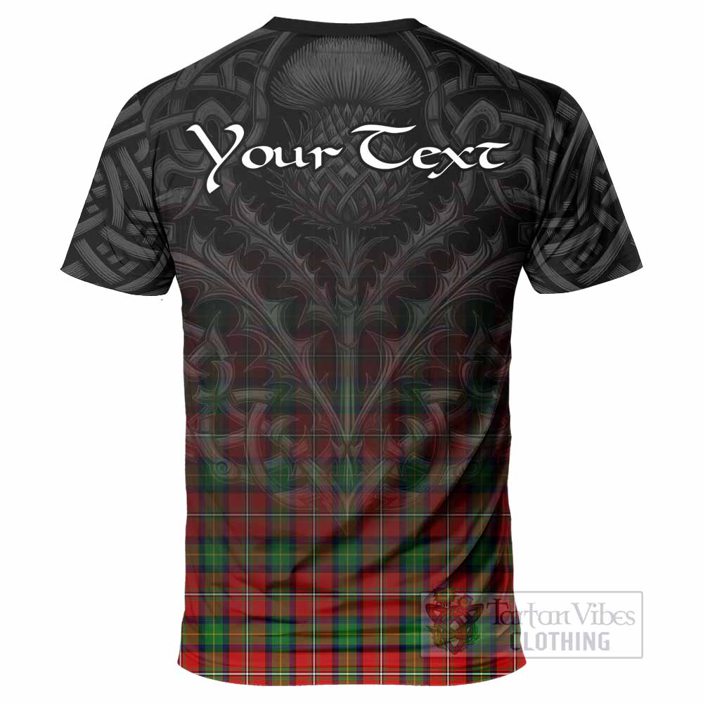 Tartan Vibes Clothing Fairlie Tartan T-Shirt with Family Crest Celtic Thistle Vibes