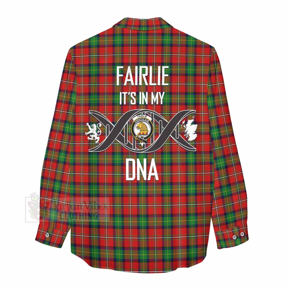 Tartan Vibes Clothing Fairlie Tartan Women's Casual Shirt with Family Crest DNA In Me Style