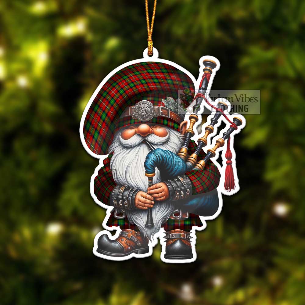 Tartan Vibes Clothing Fairlie Tartan Badpiper Gnome Christmas Ornament