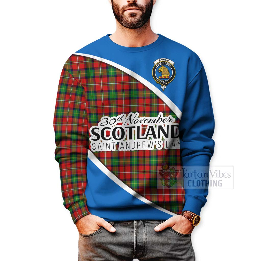 Tartan Vibes Clothing Fairlie Family Crest Tartan Sweatshirt Celebrate Saint Andrew's Day in Style