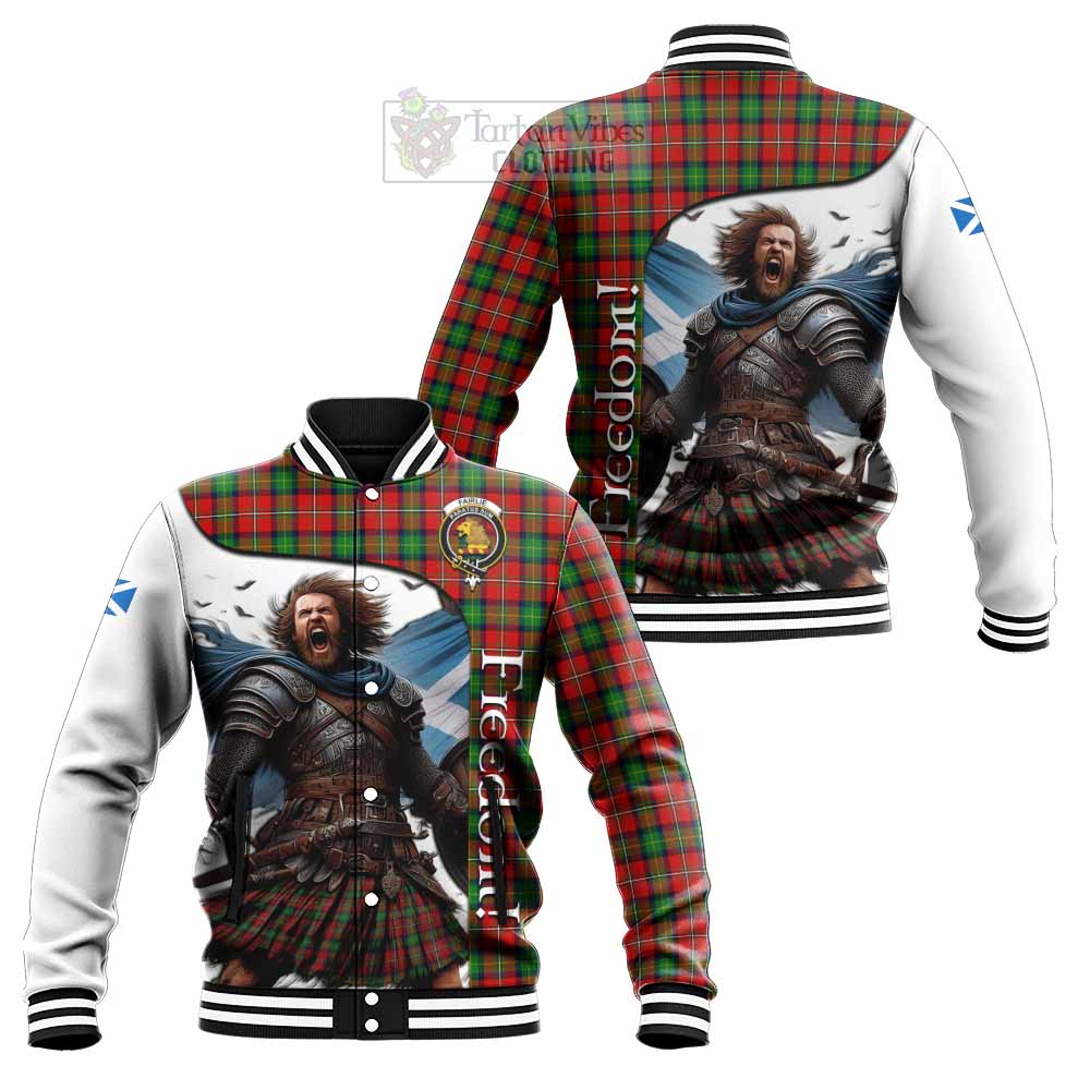 Tartan Vibes Clothing Fairlie Crest Tartan Baseball Jacket Inspired by the Freedom of Scottish Warrior