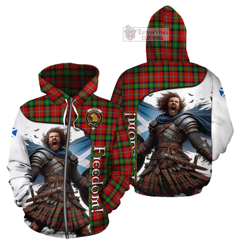 Tartan Vibes Clothing Fairlie Crest Tartan Cotton Hoodie Inspired by the Freedom of Scottish Warrior