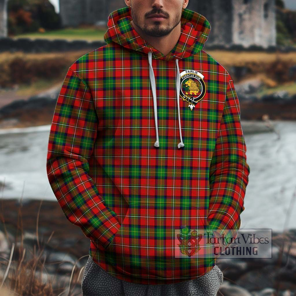 Fairlie Tartan Cotton Hoodie with Family Crest Pullover Hoodie XS - Tartan Vibes Clothing