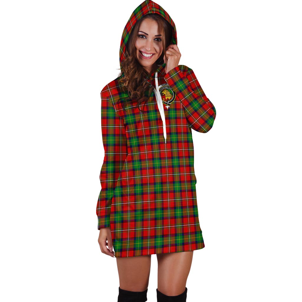 Fairlie Tartan Hoodie Dress with Family Crest - Tartan Vibes Clothing