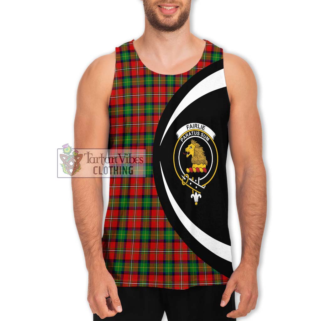 Fairlie Tartan Men's Tank Top with Family Crest Circle Style Men - Tartan Vibes Clothing