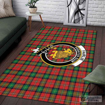 Fairlie Tartan Area Rug with Family Crest