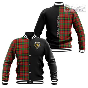 Fairlie Tartan Baseball Jacket with Family Crest and Half Of Me Style