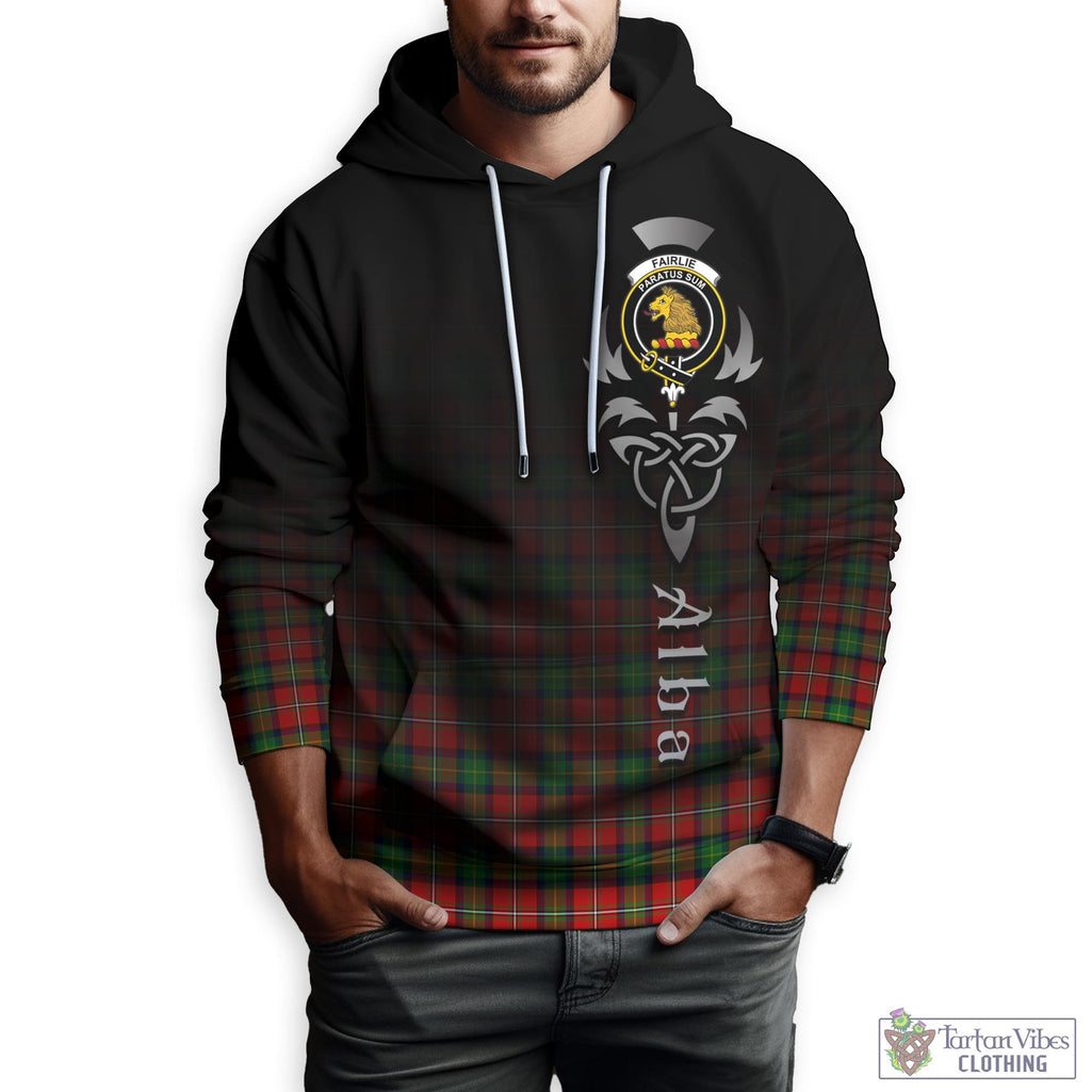 Tartan Vibes Clothing Fairlie Modern Tartan Hoodie Featuring Alba Gu Brath Family Crest Celtic Inspired