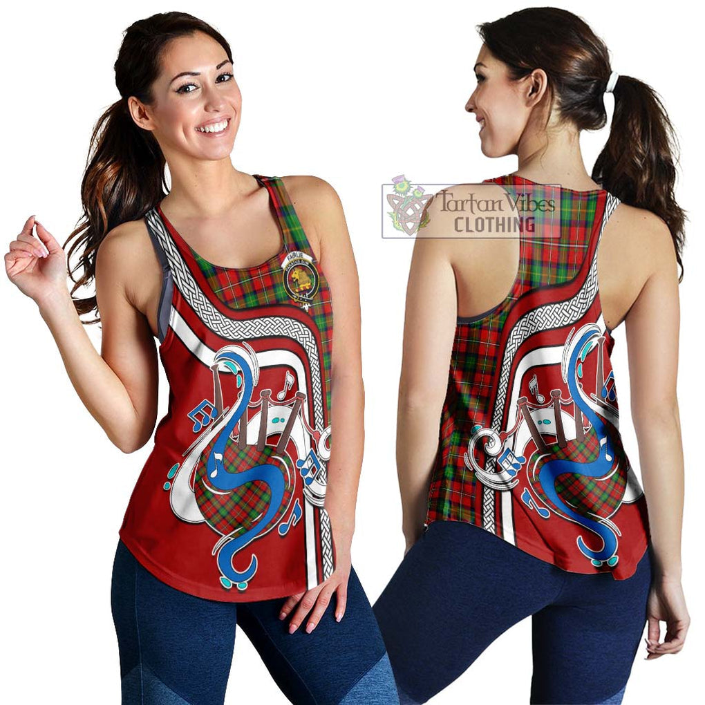 Fairlie Tartan Women's Racerback Tanks with Epic Bagpipe Style 4XL - Tartanvibesclothing Shop