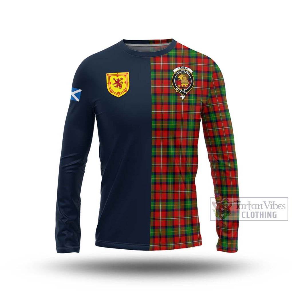 Tartan Vibes Clothing Fairlie Modern Tartan Long Sleeve T-Shirt with Scottish Lion Royal Arm Half Style