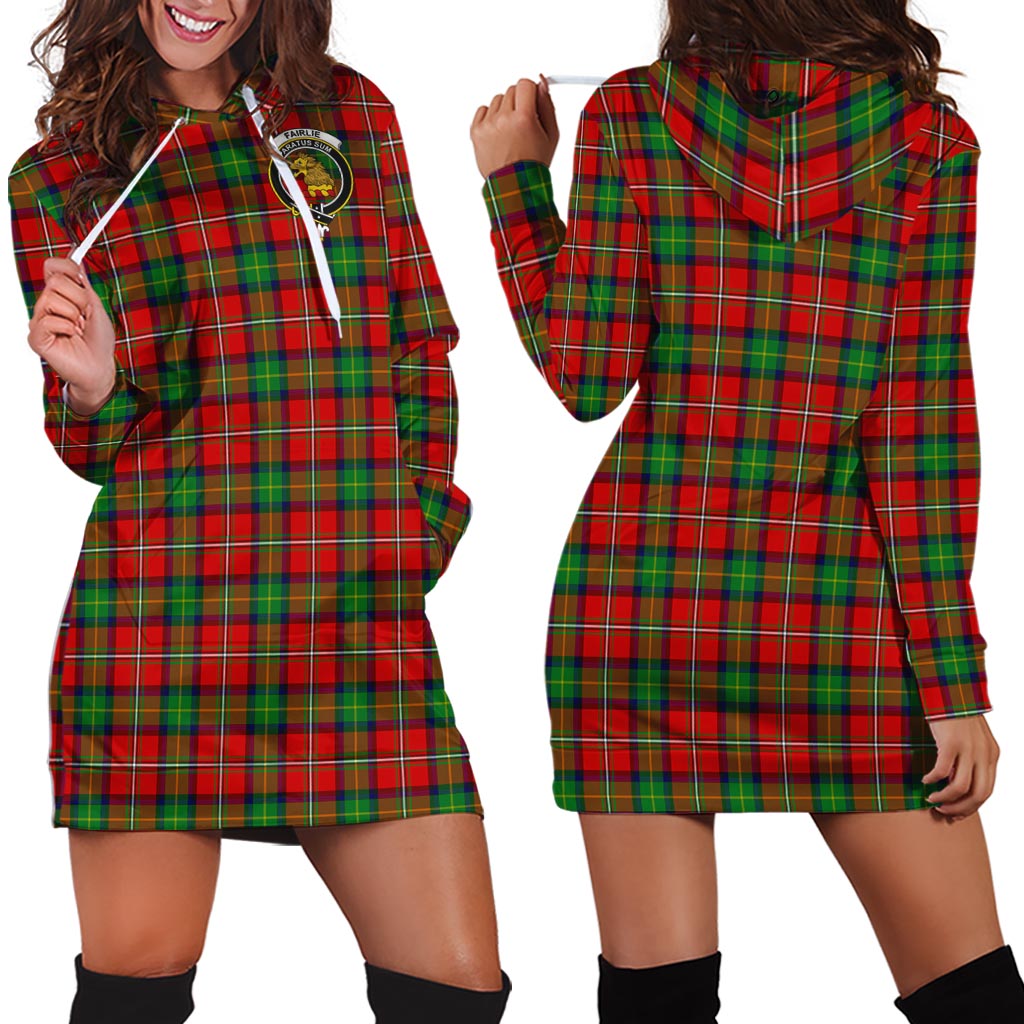 Fairlie Tartan Hoodie Dress with Family Crest - Tartan Vibes Clothing