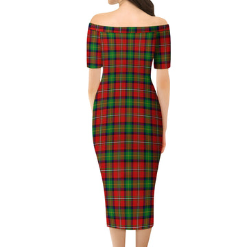 Fairlie Tartan Off Shoulder Lady Dress